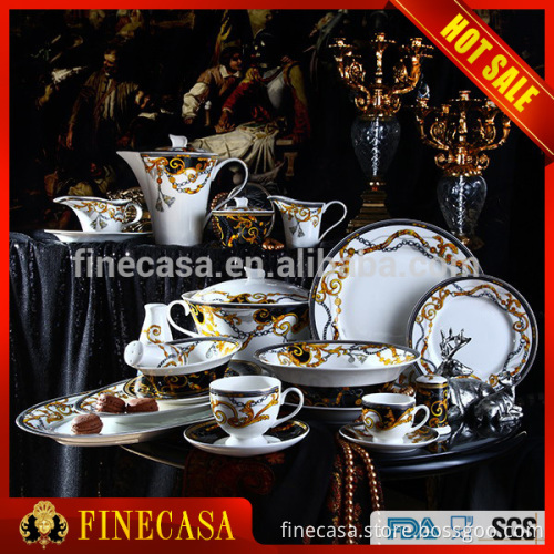 8.5 Inches Luxury Fine Bone China Pasta Soup Bowl of Knight